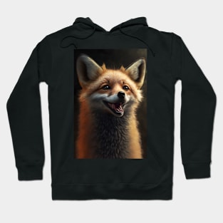 Cool portrait of a cute Fox Hoodie